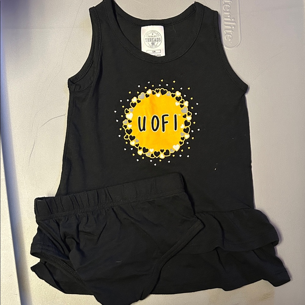 Rivalry Threads Black and Yellow Kids Casual Dress